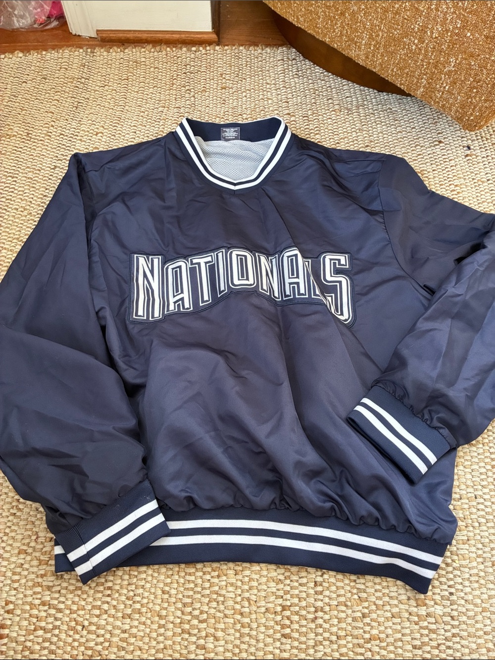 Men's Nationals Navy Pullover Windbreaker Jacket